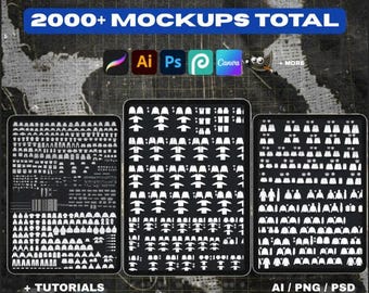 2000+ Clothing Mockups Bundle | Streetwear Apparel Templates | Fashion Vector Mockups for Photoshop, Illustrator & CorelDRAW