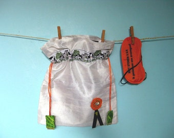 BFCM SALE Ready to ship Lingerie garment dutch netherlands bag drawstring green cow