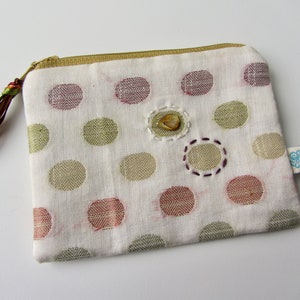 Coin purse zipper pastel plum bliss pouch