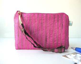 BFCM SALE ready to ship Pink gold small zipper pouch cab money pink pleasure