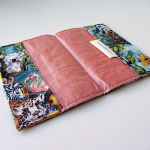 Kids passport cover tribal rainforest pink