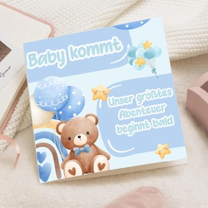 Personalisierte Karte, Schwangerschaftsverkunden, Babyankündigung Oma Opa, Überraschung, Baby bekommen, Schwangerschaftsverkündung Tante