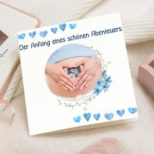Tarjeta personalizada, Schwangerschaft verkunden, Babyankündigung Oma Opa, Überraschung, Wir bekommen ein Baby, schwangerschaftsverkündung