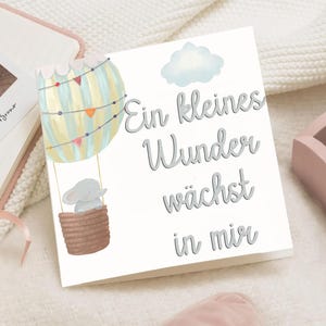 Cartão personalizado, Schwangerschaft verkunden, Babyankündigung Oma Opa, Überraschung, Wir bekommen ein Baby, schwangerschaftsverkündung