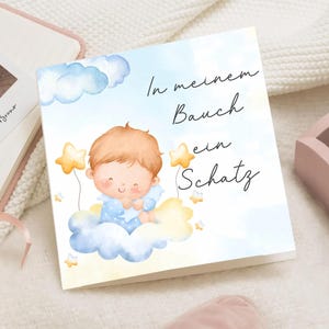 Carta personalizzata, Schwangerschaft verkunden, Babyankündigung Oma Opa, Überraschung, Wir bekommen ein Baby, schwangerschaftsverkündung
