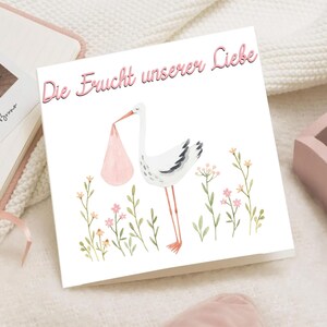 Carta personalizzata, Schwangerschaft verkunden, Babyankündigung Oma Opa, Überraschung, Wir bekommen ein Baby, schwangerschaftsverkündung