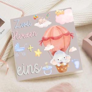 Cartão personalizado, Schwangerschaft verkunden, Babyankündigung Oma Opa, Überraschung, bekommen Baby, schwangerschaftsverkündung tia