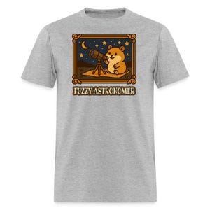 Fuzzy Astronomer T-Shirt • Cute Hamster Stargazing Shirt • Funny Summer Night Tee • Animal Lover Gift