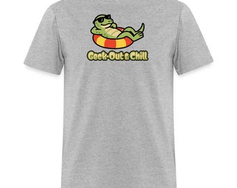 Camiseta engraçada de lagartixa | Camiseta com estampa de lagartixa de desenho animado – Presente para amantes de lagartos – Camiseta com trocadilho com répteis – Roupas fofas para lagartos