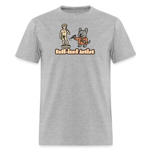 Camiseta divertida de bulldog francés / Camiseta de artista con orejas de conejo • Camiseta con juego de palabras sobre perros • Regalo para amantes de los perros y el arte