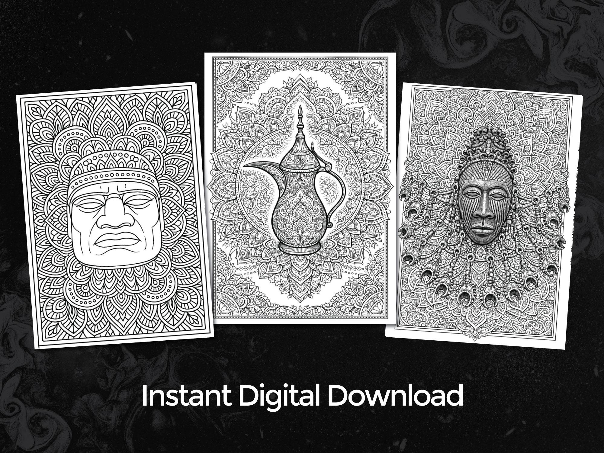 Ancient Civilizations Adult Coloring Book – World Cultures (PDF Files ...