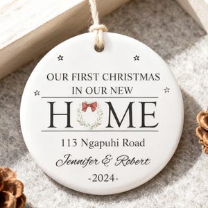 Personalised New Home Bauble,New Home Christmas Ornament 2025,First Christmas in Our New Home Ornament, Happy New Home Gift,New Home Decor