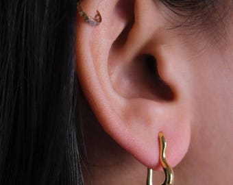 Gold Vermeil Hoop Earrings, 925 Sterling Silver, Minimalist Everyday Jewelry