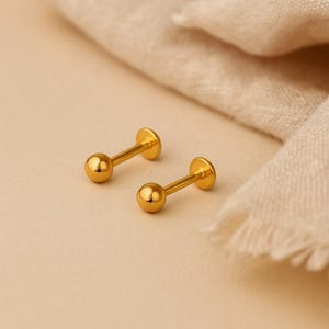 Sterling Silver Dot Stud Earrings: Minimalist Sizes 2mm-7mm