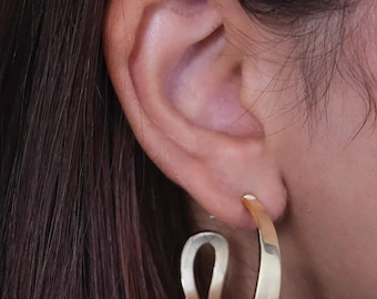Gold Vermeil Hoop Earrings, 925 Sterling Silver, Dainty Hoops, Minimalist Earrings, Everyday Jewelry, Gift for Her