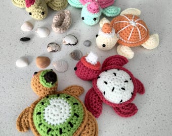 Fruity Turtles Amigurumi Plushies