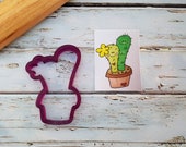 Michelle 39 s Double Cactus in a Pot 4 Cookie Cutter and Fondant Cutter and Clay Cutter