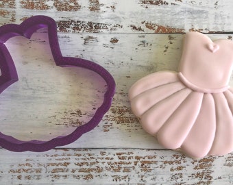 Vestido de tutu de bailarina Cortador de biscoitos ou cortador de fondant e cortador de argila