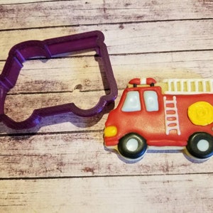 Fire Truck #2 Firetruck Cookie Cutter and Fondant Cutter and Clay Cutter