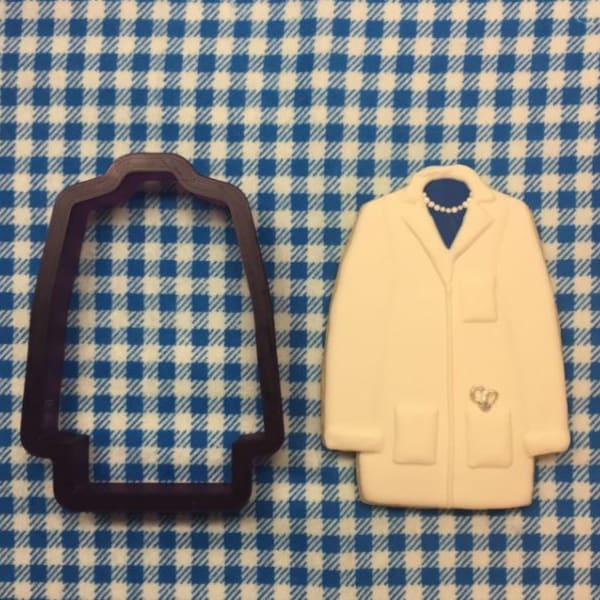 Lab Coat or Sports Coat Cookie Cutter and Fondant Cutter and Clay Cutter