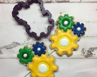 Gears or 3 Gears Cookie Cutter and Fondant Cutter and Clay Cutter