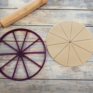 Multi-Cutter TEN Slice Pie or Watermelon Slice or Pizza Slice Cookie Cutter or Fondant Cutter and Clay Cutter