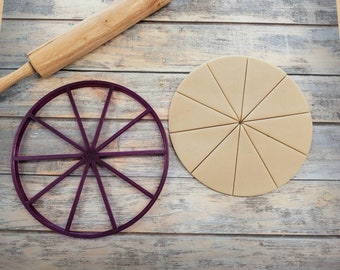 Multi-Cutter TEN Slice Pie or Watermelon Slice or Pizza Slice Cookie Cutter or Fondant Cutter and Clay Cutter