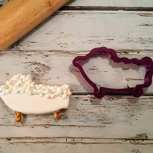 Bath Tub or Bathtub Cookie Cutter and Fondant Cutter and Clay Cutter