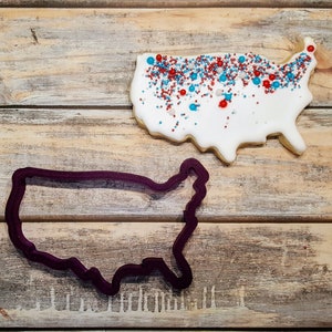 America the Beautiful United States USA Cookie Cutter and Fondant Cutter and Clay Cutter