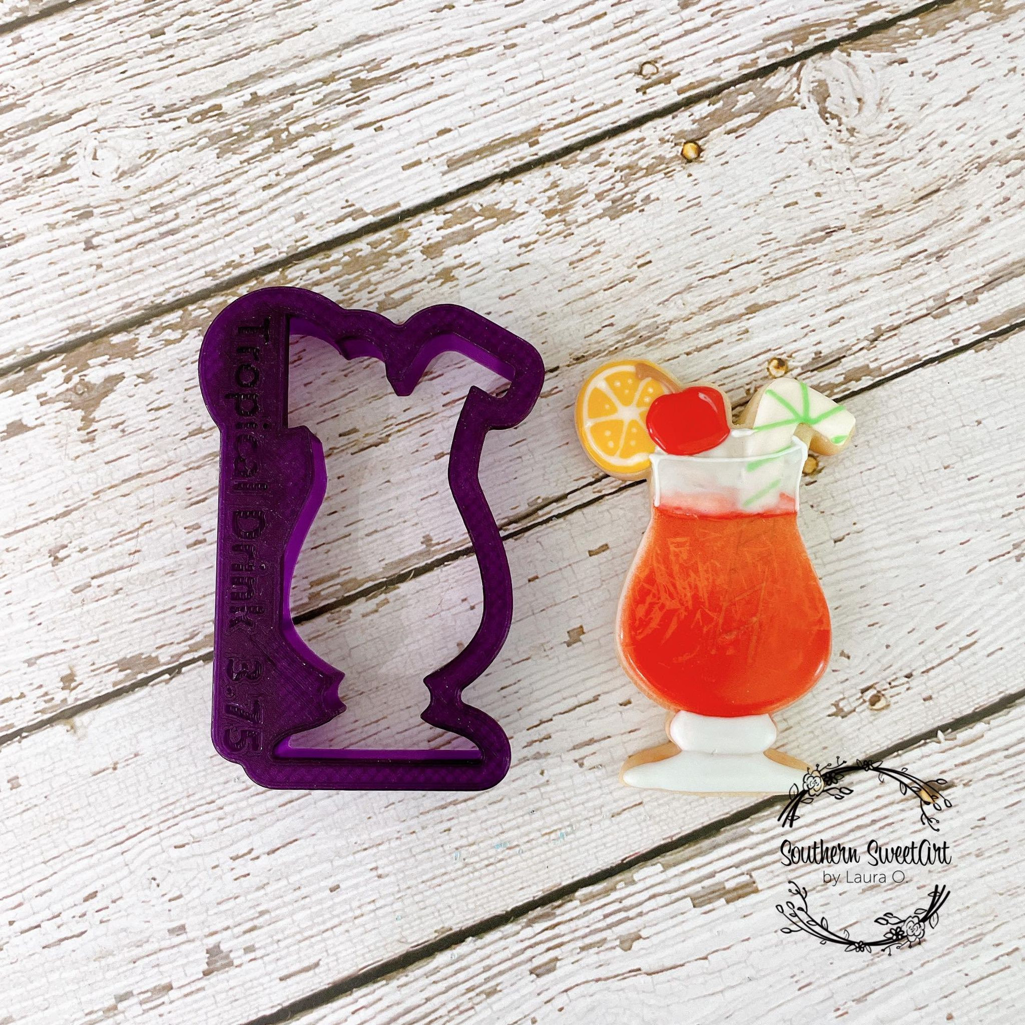 Lilaloa Tropical Drink Cookie Cutter and Fondant Cutter and Clay Cutter ...