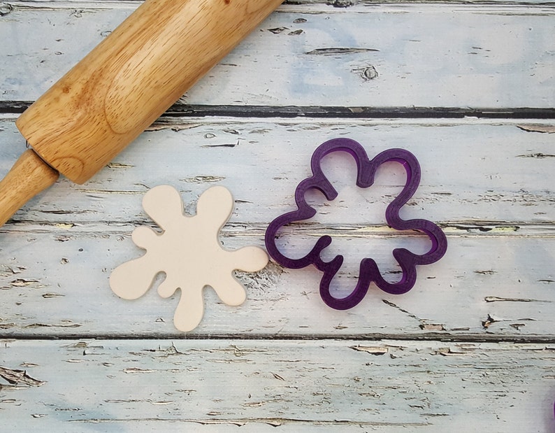 Water Splash or Paint Splatter or Splat or Slime Cookie Cutter and Fondant Cutter and Clay Cutter image 2
