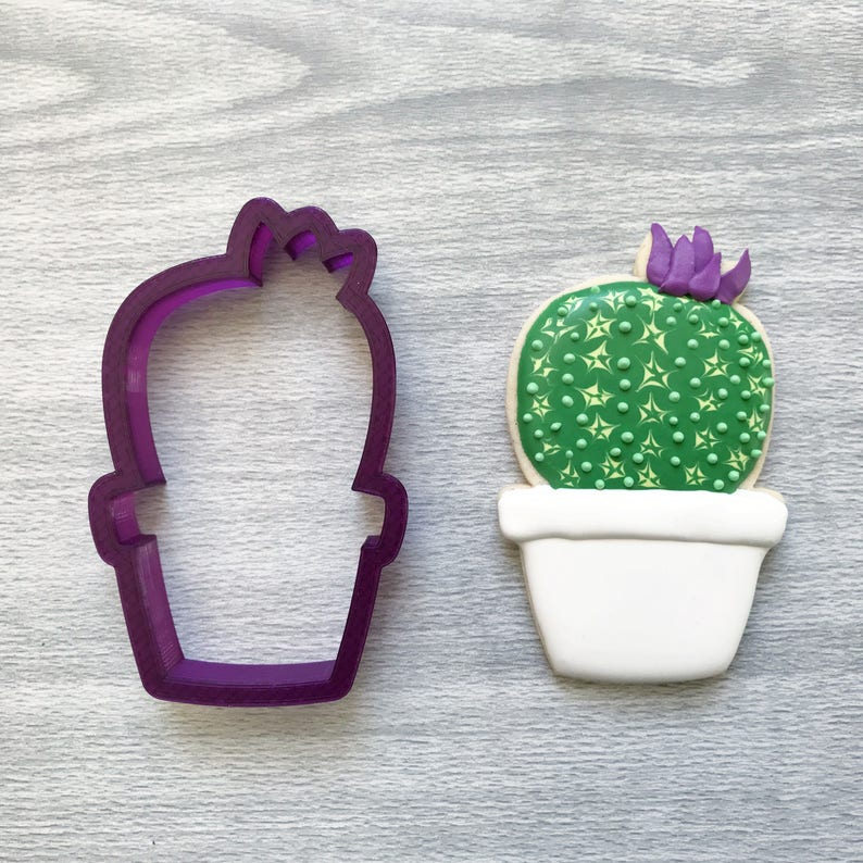 Cactus in a Pot 1 Cookie Cutter and Fondant Cutter and Clay Etsy