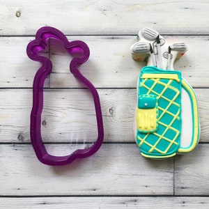 Golf Bag or Bag of Clubs Cookie Cutter and Fondant Cutter and Clay Cutter