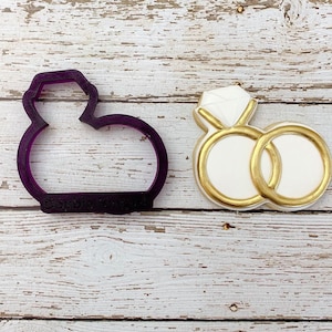 Double Wedding Rings Cookie Cutter and Fondant Cutter and Clay Cutter