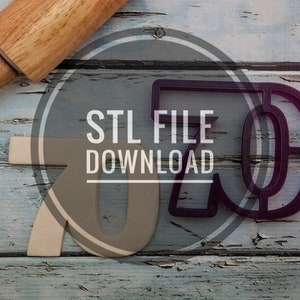 Digital STL File Download for 70 Seventy Seventieth Cookie Cutter and Fondant Cutter and Clay Cutter