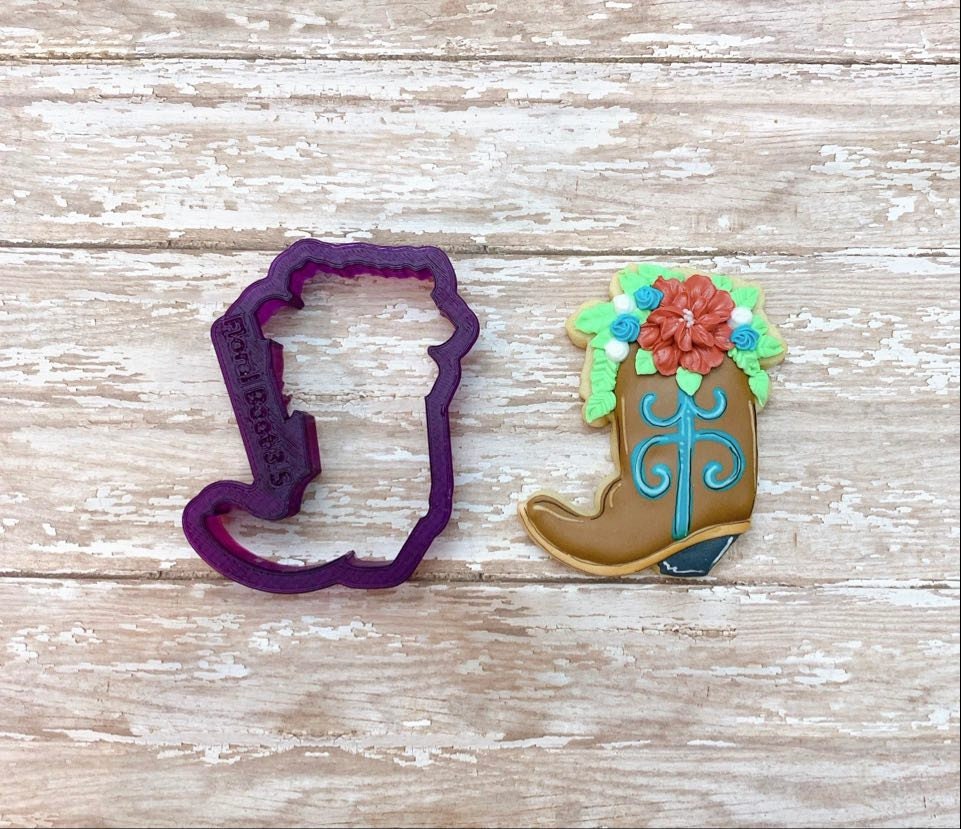 Floral Boot Cookie Cutter and Fondant Cutter and Clay Cutter - Etsy