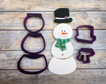 Build a Snowman #2 Cookie Cutter and Fondant Cutter and Clay Cutter
