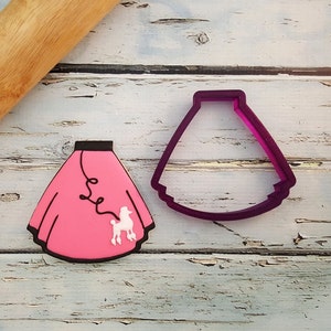 Poodle Skirt Cookie Cutter and Fondant Cutter and Clay Cutter