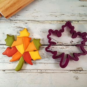 Fall Autumn Oak Leaf Cookie Cutter and Fondant Cutter and Clay Cutter image 1