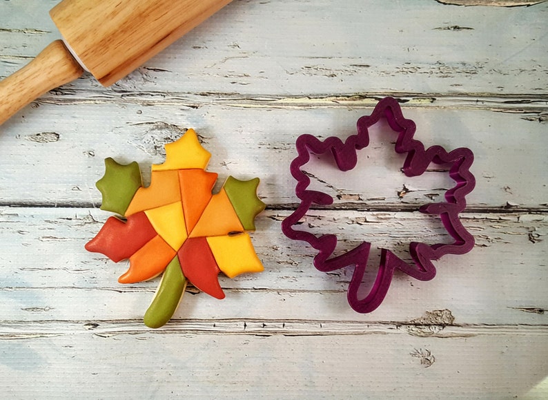 Fall Autumn Oak Leaf Cookie Cutter and Fondant Cutter and Clay Cutter image 1