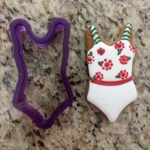 Swim Suit Swimsuit One Piece Leotard Cookie Cutter and Fondant Cutter and Clay Cutter