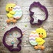Easter Chick with Egg Cookie Cutter or Fondant Cutter and Clay Cutter 