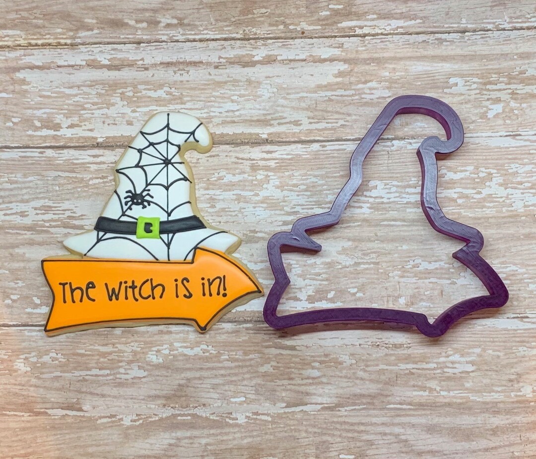 The Witch is in Arrow With Witch Hat Cookie Cutter or Fondant Cutter ...