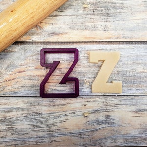 Varsity Letter Z Cookie Cutter and Fondant Cutter and Clay Cutter