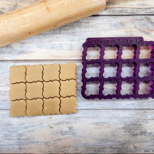 Multi Arabesque #2 Plaque or Tile Cookie Cutter and Fondant Cutter and Clay Cutter