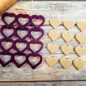 Multi-Mini 12 Heart Cookie Cutter and Fondant Cutter and Clay Cutter