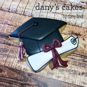 Graduation Cap with Diploma Cookie Cutter or Fondant Cutter and Clay Cutter
