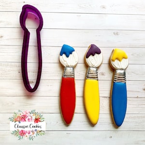 Paint Brush Cookie Cutter and Fondant Cutter and Clay Cutter