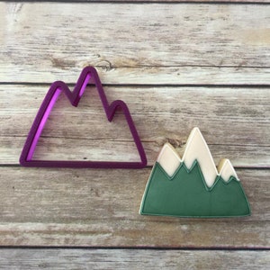 Mountains or Three Peaked Mountain Cookie Cutter and Fondant Cutter and Clay Cutter