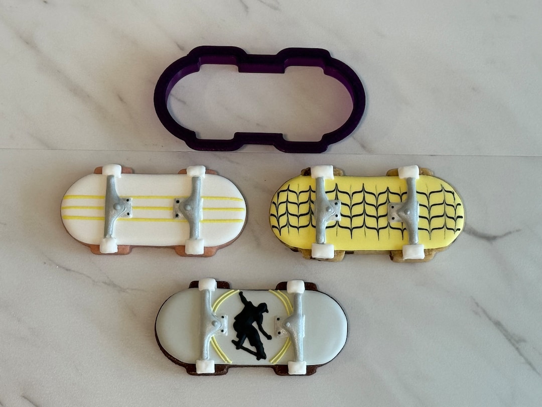 Skate Board or Skateboard Cookie Cutter and Fondant Cutter and Clay ...